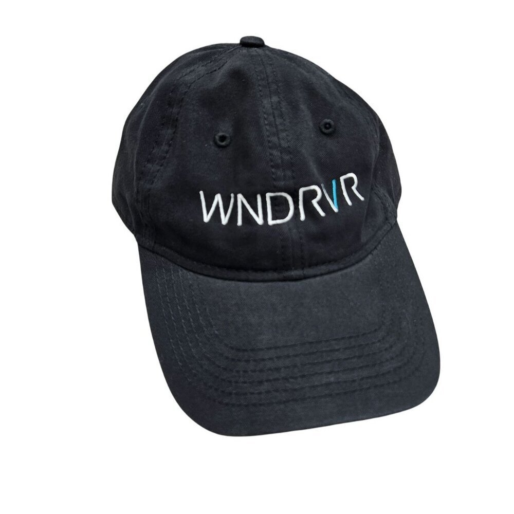 Wndrvr Black Adjustable Cotton Baseball Cap By Sportsman‎ Windriver Golf